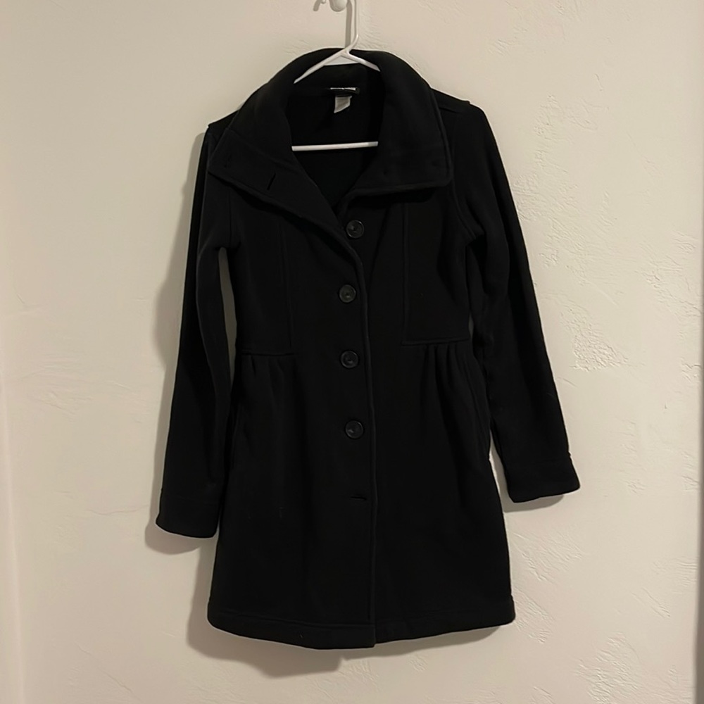 Patagonia black fleece trench.